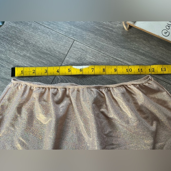 Daisydaydreamz Gold Holographic Iridescent Brazilian Rave Festival ShortS Sz XL - Picture 6 of 7